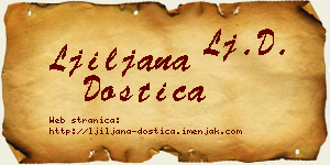 Ljiljana Dostica vizit kartica